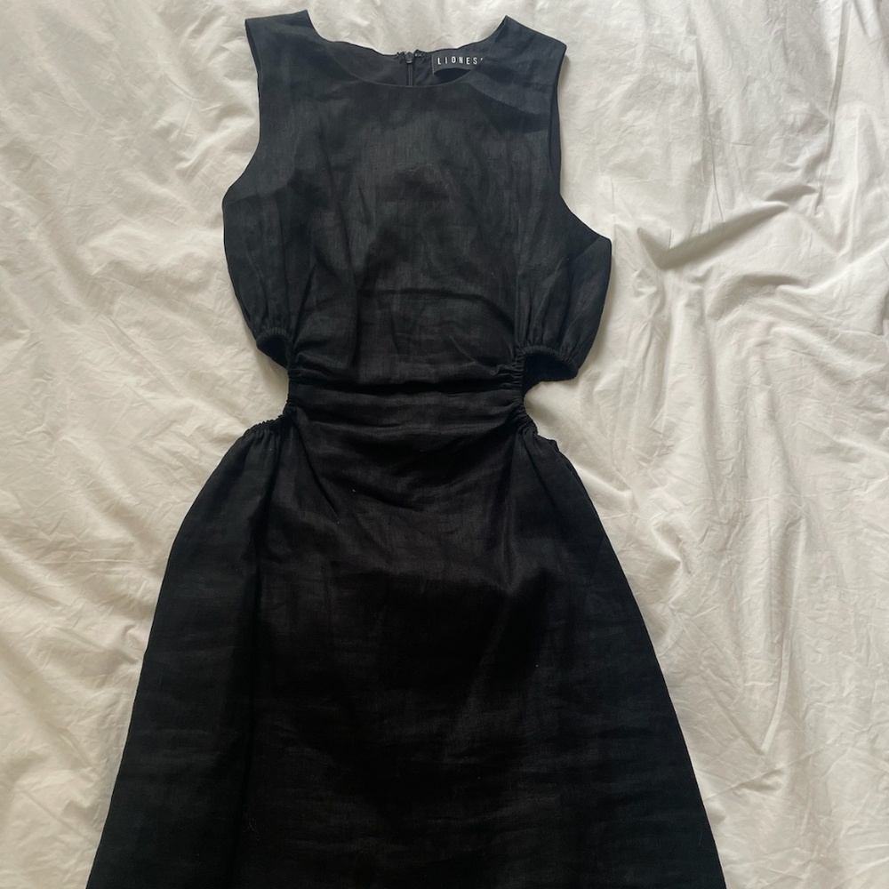 Lioness Black mini dress with cutout side details